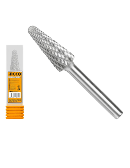 Fresa Conica Carburo Tungsteno Testa Raggiata Fori Smussature  