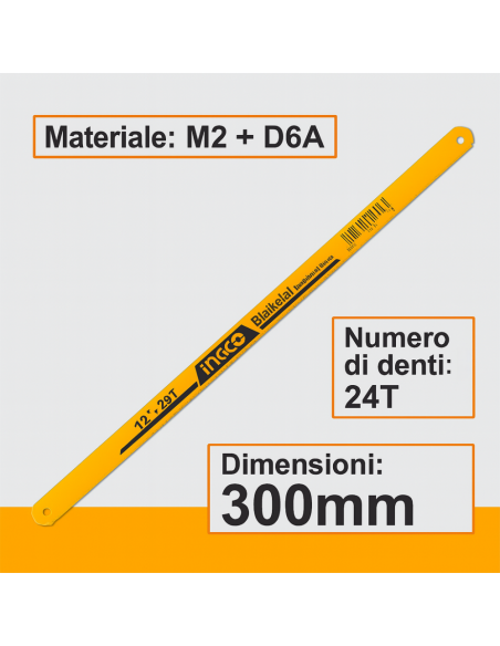 Lama Seghetto Bi-Metal 24T M2 da 300 mm  