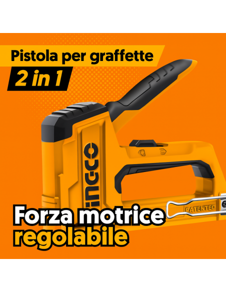 Graffatrice Chiodatrice Professionale 2 In 1 Forza Motrice Regolabile  