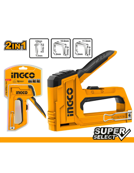 Graffatrice Chiodatrice Professionale 2 In 1 Forza Motrice Regolabile  