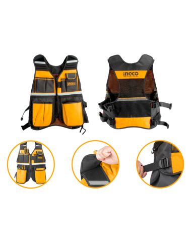 Gilet Lavoro Portattrezzi 7 Tasche Multiuso Robusto Pratico Professionale  
