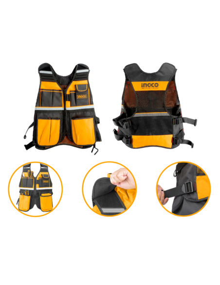 Gilet Lavoro Portattrezzi 7 Tasche Multiuso Robusto Pratico Professionale  