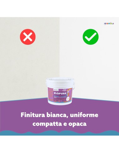 Idropittura Traspirante Antimuffa Interni Bagno Cucina Linea BIOPURA Cromika