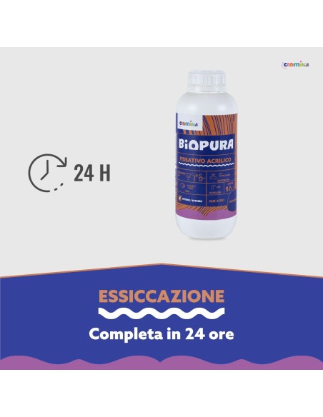 Fissativo Isolante Acrilico Supporti Assorbenti Diluibile Linea BIOPURA Cromika
