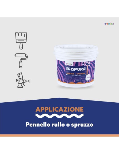 Pittura Murale Traspirante Interni Garage Cantina Linea BIOPURA Cromika