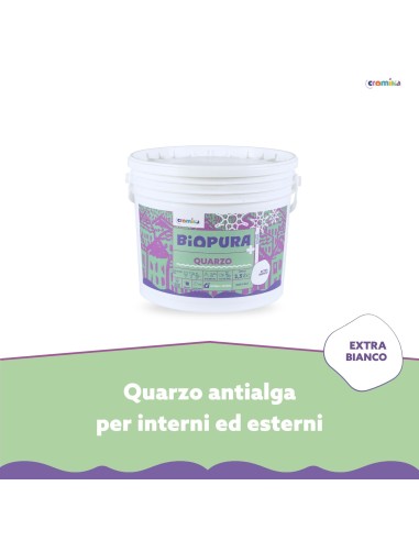 Pittura Quarzo Antialga Interni Esterni Finitura Opaca Linea BIOPURA Cromika