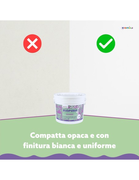 Pittura Quarzo Antialga Interni Esterni Finitura Opaca Linea BIOPURA Cromika