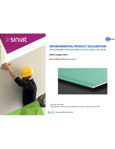 Lastra Cartongesso Siniat Pregydro H2 BA13 1200x2000 Ambienti Umidi Pareti 