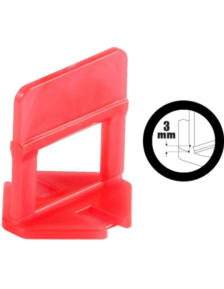 Distanziatori Elementi Livellanti Piastrelle 3 mm h. 12 mm Confezione 250 pezzi