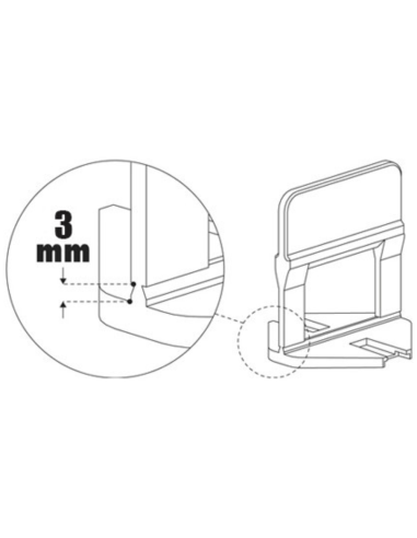 Distanziatori Elementi Livellanti Piastrelle 3 mm h. 12 mm Confezione 250 pezzi