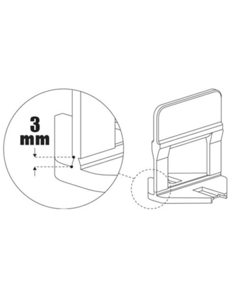 Distanziatori Elementi Livellanti Piastrelle 3 mm h. 12 mm Confezione 250 pezzi