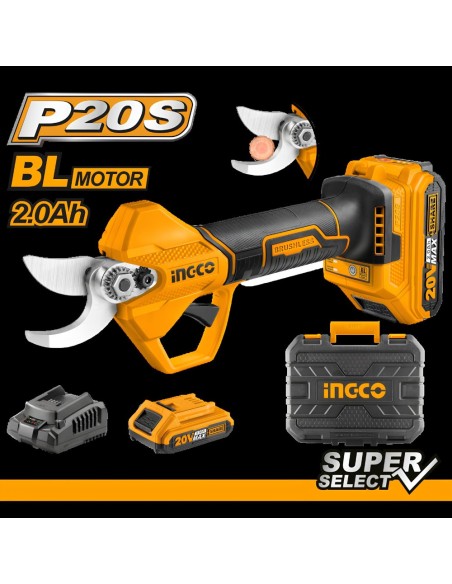 Forbice Pota Ø25 A Batteria 20V Valigetta Batteria Caricabatterie 