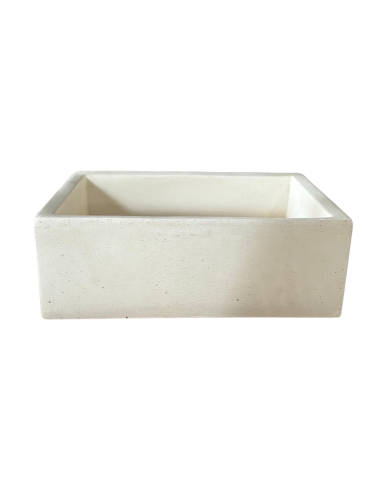 Pilozza Lavabo Rettangolare Cemento Calcestruzzo 45 x 35 x H.16 cm Serie Ostuni 