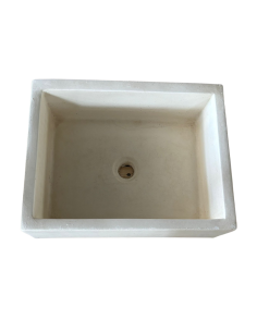 Pilozza Lavabo Rettangolare Cemento Calcestruzzo 45 x 35 x H.16 cm Serie Ostuni  2