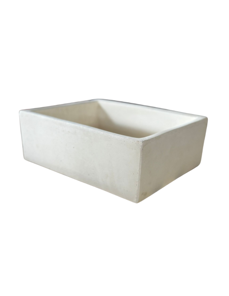 Pilozza Lavabo Rettangolare Cemento Calcestruzzo 45 x 35 x H.16 cm Serie Ostuni 