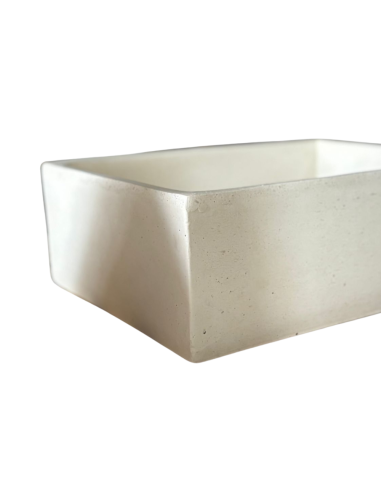 Pilozza Lavabo Rettangolare Cemento Calcestruzzo 45 x 35 x H.16 cm Serie Ostuni 