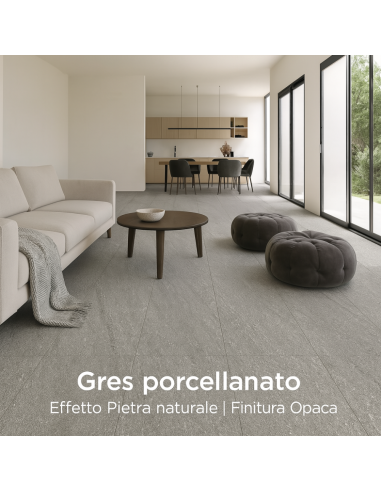 Piastrella Gres Porcellanato Rettificata London Grey S.Agostino 60x120 cm 