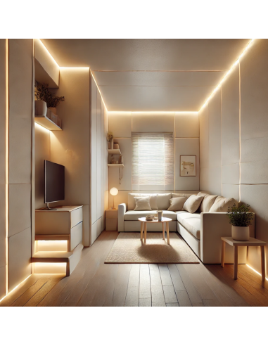 Semilavorato Cartongesso Fibra Profilo Alluminio Luce Led Design 14,5 x 200 cm