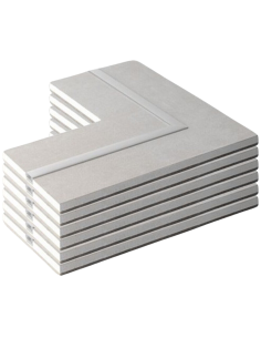 Semilavorato Cartongesso Fibra Alluminio Luce Led Angolo 14,5x29x29 cm 6 Pezzi