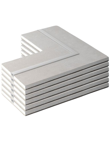 Semilavorato Cartongesso Fibra Alluminio Luce Led Angolo 14,5x29x29 cm 6 Pezzi