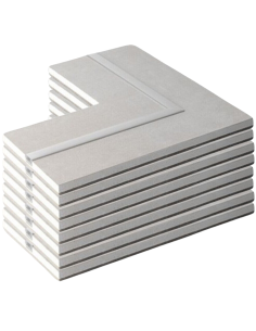 Semilavorato Cartongesso Fibra Alluminio Luce Led Angolo 14,5x29x29 cm 8 Pezzi