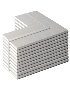 Semilavorato Cartongesso Fibra Alluminio Luce Led Angolo 14,5x29x29 cm 10 Pezzi