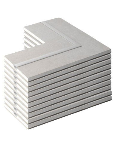 Semilavorato Cartongesso Fibra Alluminio Luce Led Angolo 14,5x29x29 cm 10 Pezzi