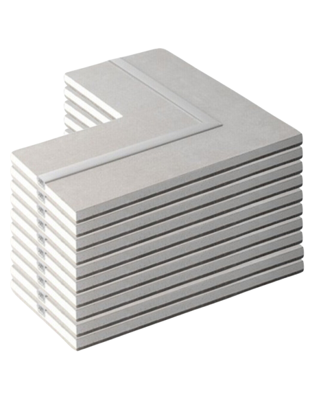 Semilavorato Cartongesso Fibra Alluminio Luce Led Angolo 14,5x29x29 cm 10 Pezzi