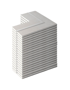 Semilavorato Cartongesso Fibra Alluminio Luce Led Angolo 14,5x29x29 cm 20 Pezzi