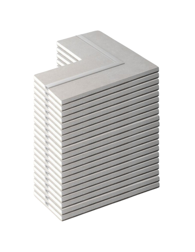 Semilavorato Cartongesso Fibra Alluminio Luce Led Angolo 14,5x29x29 cm 20 Pezzi