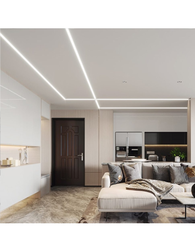 Semilavorato Cartongesso Fibra Alluminio Luce Led Angolo 14,5x29x29 cm 20 Pezzi