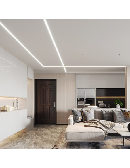 Semilavorato Cartongesso Fibra Alluminio Luce Led Angolo 14,5x29x29 cm 20 Pezzi