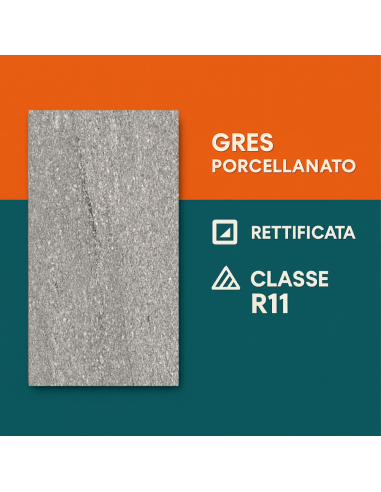 Piastrella Gres Porcellanato Rettificata London Grey S.Agostino 60x120 cm 