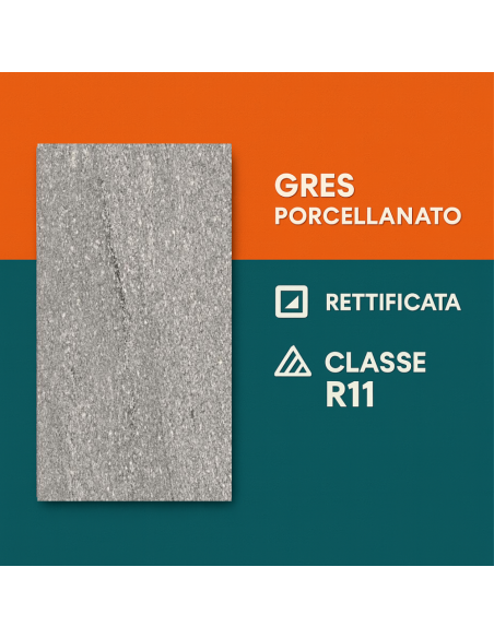 Piastrella Gres Porcellanato Rettificata London Grey S.Agostino 60x120 cm 