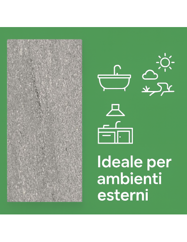 Piastrella Gres Porcellanato Rettificata London Grey S.Agostino 60x120 cm 