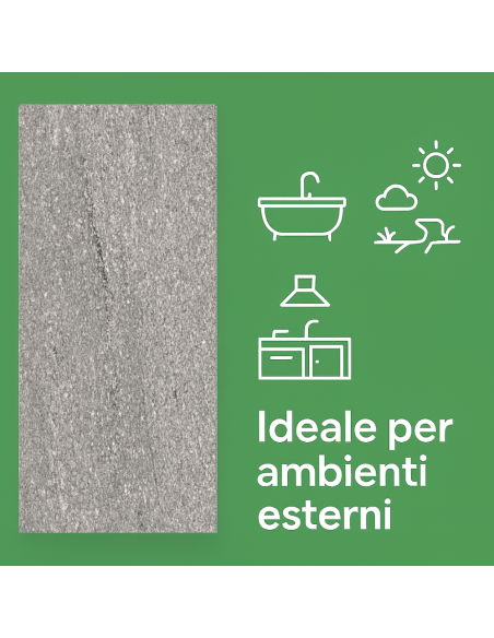 Piastrella Gres Porcellanato Rettificata London Grey S.Agostino 60x120 cm 
