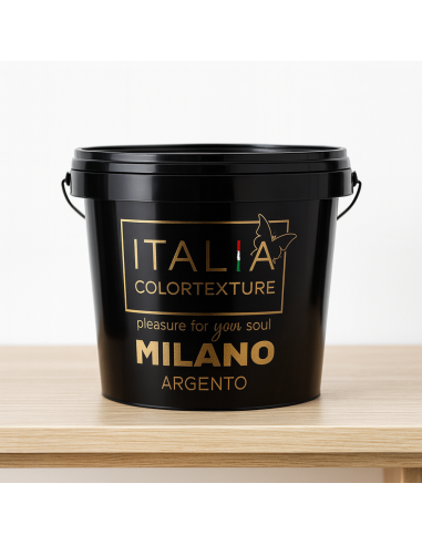 Decorativo Murale Milano Colore Argento Effetto Seta Riflessi Perlescenti