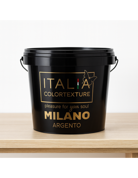 Decorativo Murale Milano Colore Argento Effetto Seta Riflessi Perlescenti