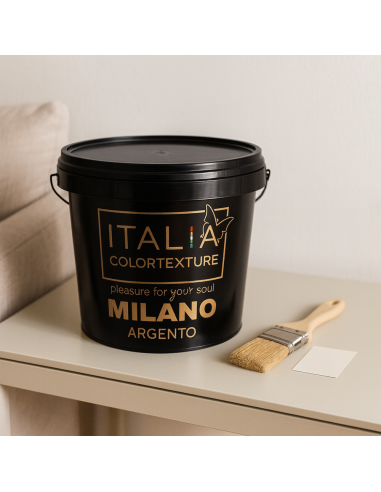 Decorativo Murale Milano Colore Argento Effetto Seta Riflessi Perlescenti