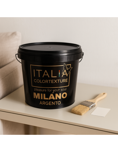 Decorativo Murale Milano Colore Argento Effetto Seta Riflessi Perlescenti