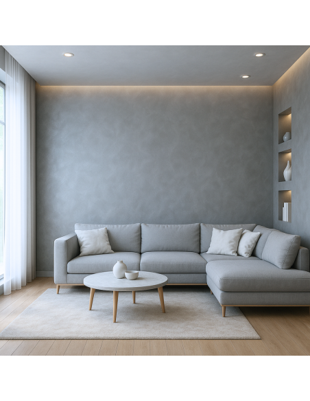 Decorativo Murale Milano Colore Argento Effetto Seta Riflessi Perlescenti