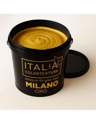Decorativo Murale Milano Interni Colore Oro Effetto Seta Riflessi Perlescenti