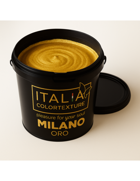Decorativo Murale Milano Interni Colore Oro Effetto Seta Riflessi Perlescenti