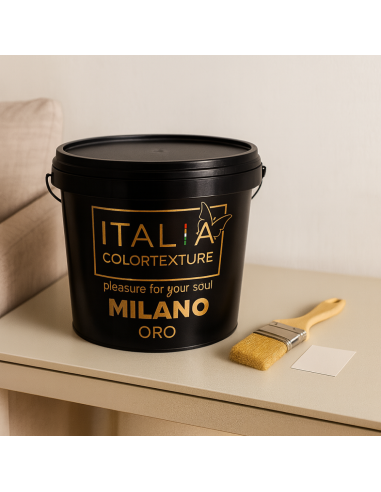 Decorativo Murale Milano Interni Colore Oro Effetto Seta Riflessi Perlescenti