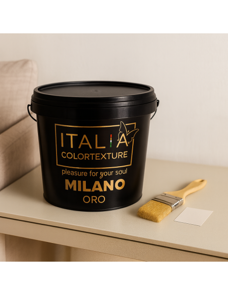 Decorativo Murale Milano Interni Colore Oro Effetto Seta Riflessi Perlescenti