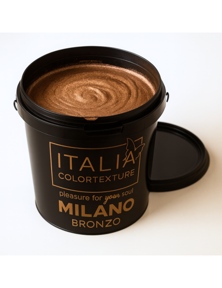 Decorativo Murale Milano Interni Colore Bronzo Effetto Seta Riflessi Perlescenti