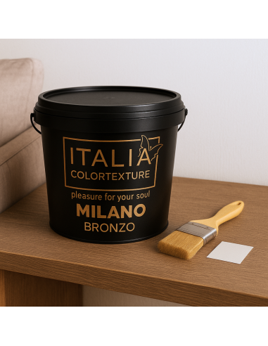 Decorativo Murale Milano Interni Colore Bronzo Effetto Seta Riflessi Perlescenti