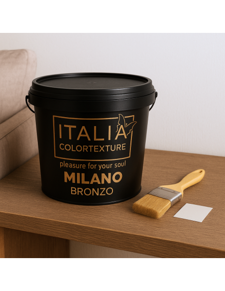 Decorativo Murale Milano Interni Colore Bronzo Effetto Seta Riflessi Perlescenti