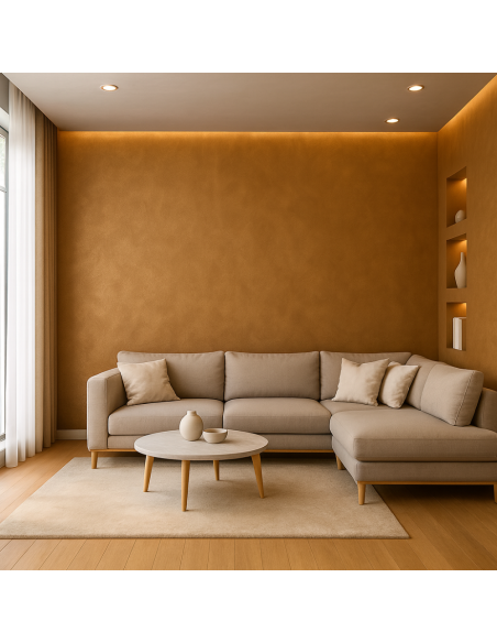 Decorativo Murale Milano Interni Colore Bronzo Effetto Seta Riflessi Perlescenti