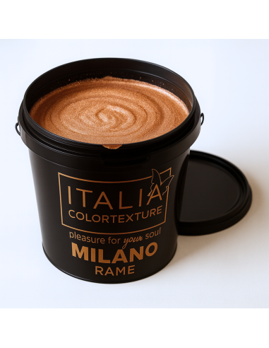 Decorativo Murale Milano Interni Colore Rame Effetto Seta Riflessi Perlescenti